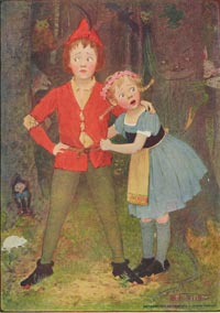 Hansel and Gretel in the forest
