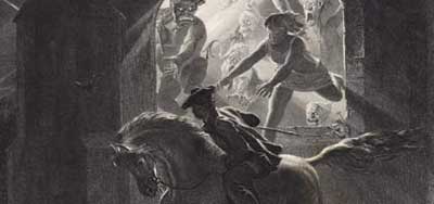 Tam on horse chased by witch