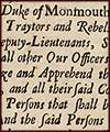 Royal proclamation against Monmouth