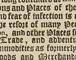 Detail from a plague proclamation