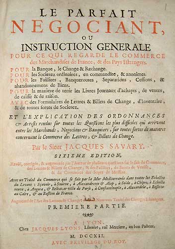 Title page of 'Le parfait-negociant'