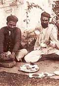 Detail from photo of bhang drinkers