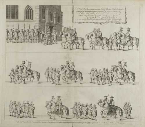Illustration of groups of men