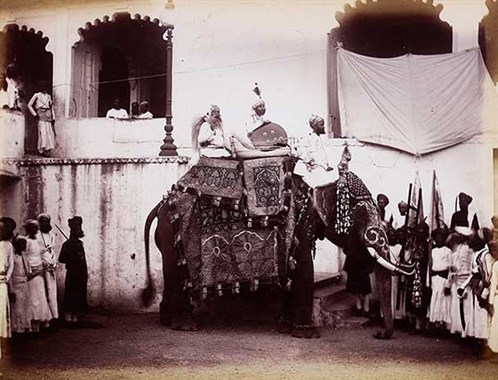 Maharana Odeypur on an elephant