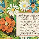 Card with flowers and text