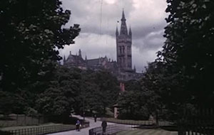 Film still showing Kelvingrove in 1950s