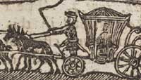 Stagecoach detail from old newspaper