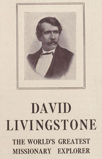 Pamphlet with David Livingstone photo