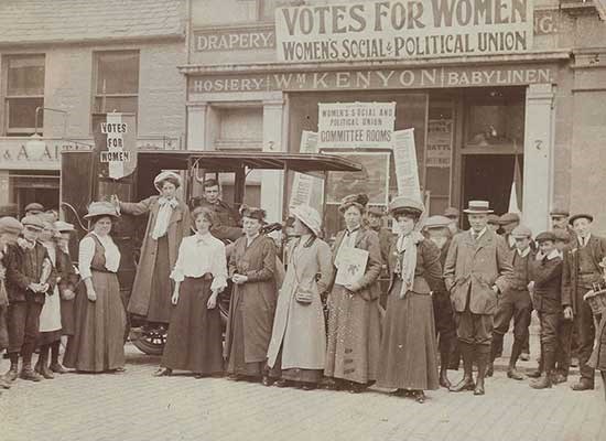 Group of suffragettes