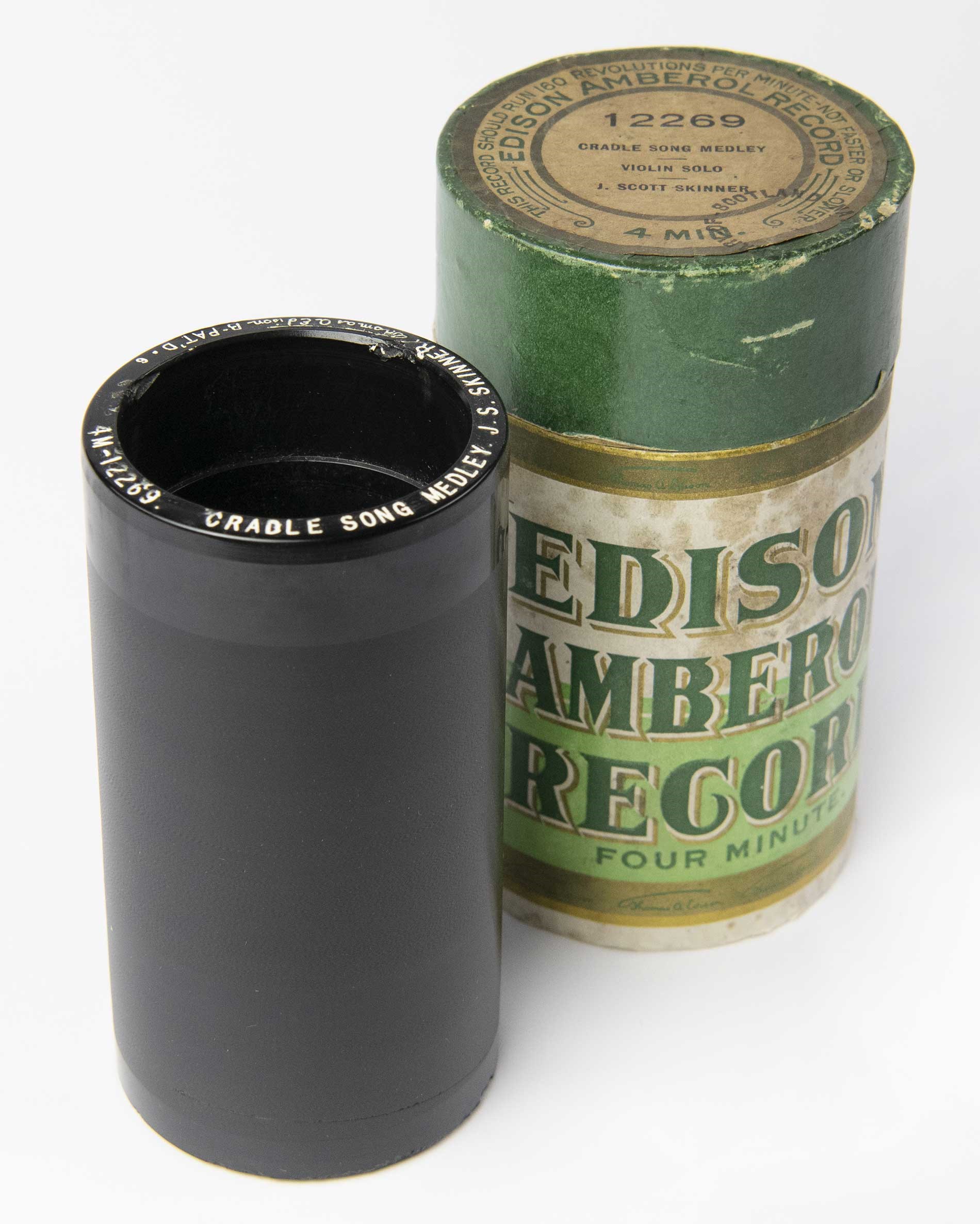 Photo of a wax cylinder recording