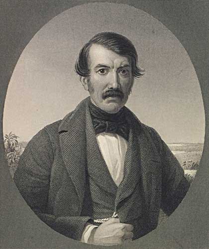 Engraving portrait of David Livingstone.