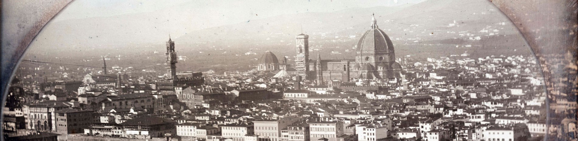 A daguerreotype from the collection of John Ruskin. It shows a panorama of Florence, Italy. Credit: The Ruskin, Lancaster University.