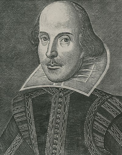 A portrait of Shakespeare.