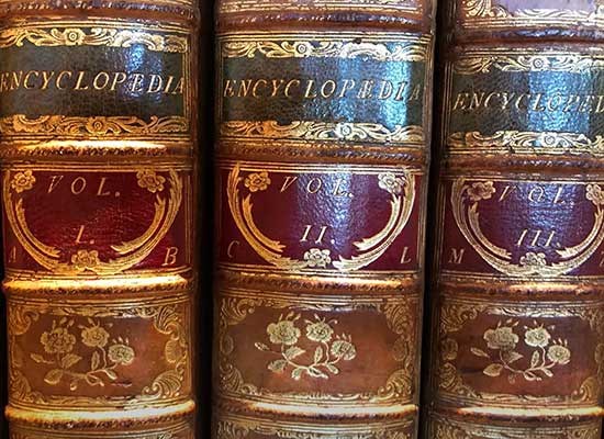 Encyclopaedia Britannica book spines