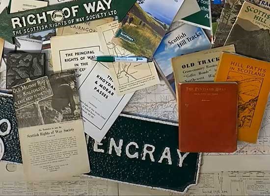 A collection of maps and walking trail books