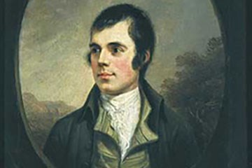 Painted portrait of Robert Burns.