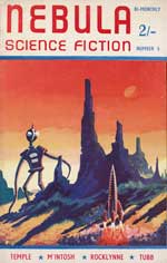 Rocket and alien illustration on magazine cover