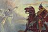 Painting of Macbeth meeting 3 witches