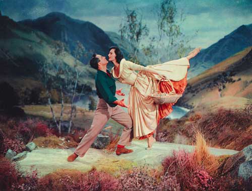 Gene Kelly and ?? dancing in a 'Scottish' setting