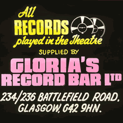 All records played in this theatre supplied by Glorias Record Bar