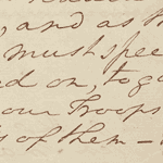 Detail from handwritten letter