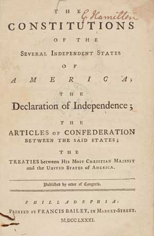 Title page of constitutions handbook