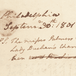 'Philadelphia, September 30th, 1804' on letter