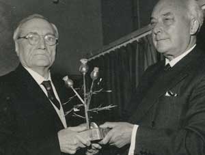 John Grierson with Golden Thistle award