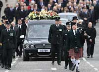 Photo of a modern funeral cortege