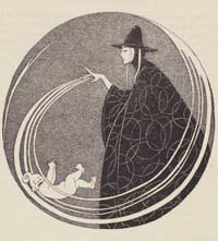 1921 illustration of witch