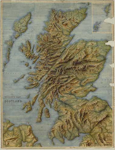 Coloured map of Scotland