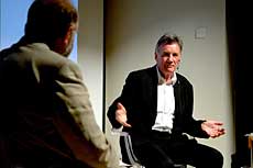 Michael Palin talking at an event