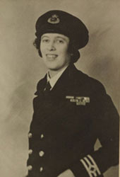 Photo of Victoria Drummond in naval uniform