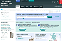 Newspaper archive web page