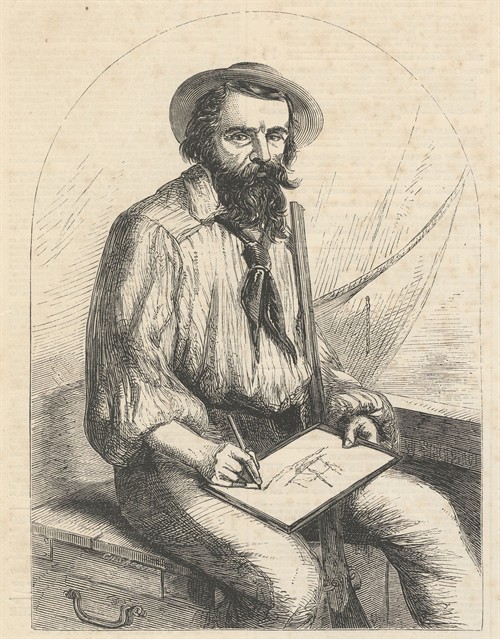 Drawing of artist Thomas Baines