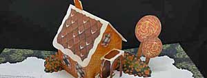 Photo of pop-up gingerbread house