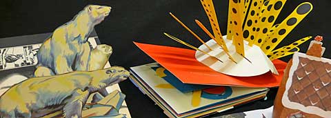 Photo of three pop-up books