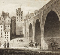 Illustration of North Bridge in Edinburgh