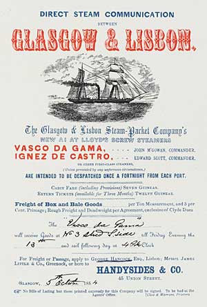 Glasgow steam company advertisement