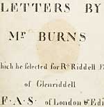 Title page from letters volume
