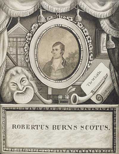Portrait of Robert Burns on title page