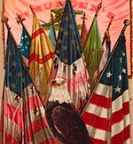 American Union war flags and eagle