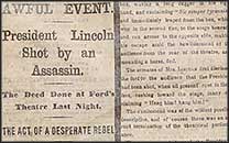 News article about shooting of Abraham Lincoln