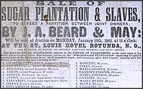 Advert for sale of plantation and slaves