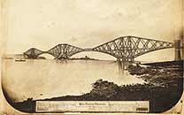 Photo of Forth with artist's view of the bridge