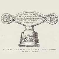 Illustration of ceremonial rivet key used to open the Forth Bridge
