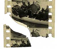 Part of broken 35mm film strip