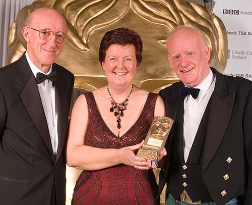 Janet McBain with her Scottish BAFTA