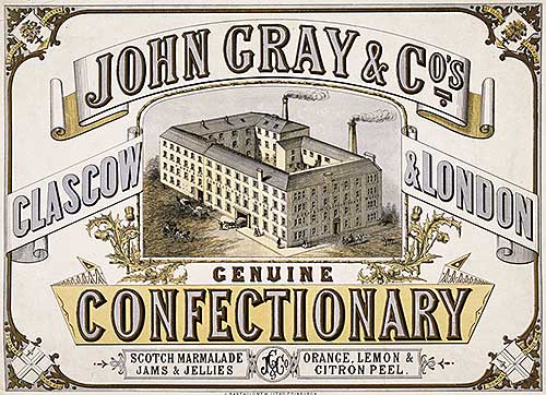 John Gray confectionary advertisement