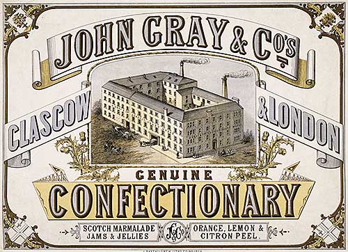 John Gray confectionary advertisement